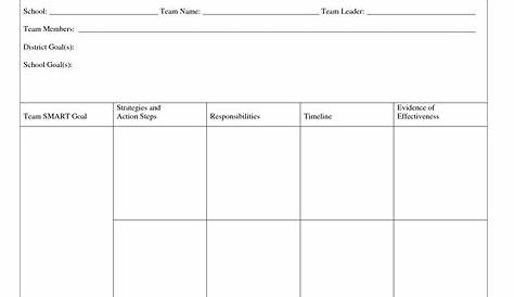 smart goals worksheets for students