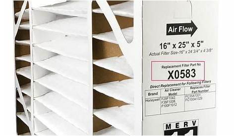 furnace filter sizes chart