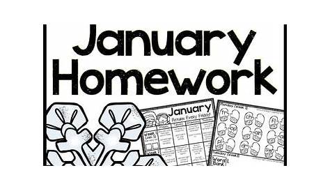 Homework Packet: First Grade | January First Grade Homework