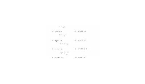 literal equations worksheet 1