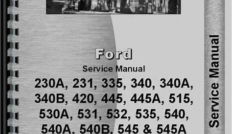 Ford 340 Industrial Tractor Service Manual
