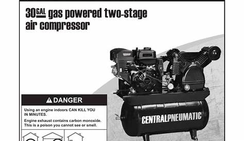 Central Pneumatic 30 Gallon Air Compressor Parts Diagram | Reviewmotors.co