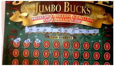jumbo bucks lotto payout chart