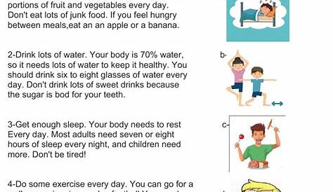 healthy lifestyle! - Interactive worksheet