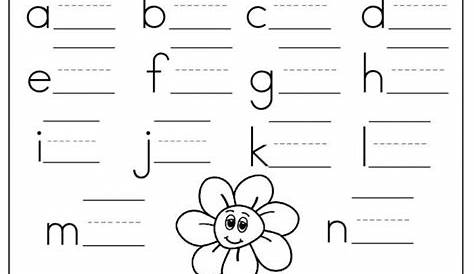 lowercase a worksheet for kindergarten