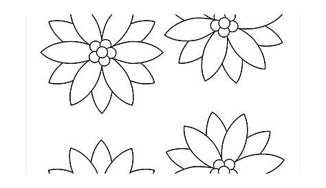 Poinsettia Flowers | Free Printable Templates & Coloring Pages