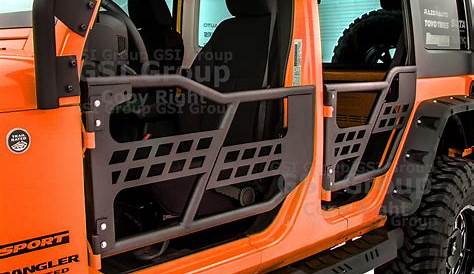 Doors Hardware Included Steel Textured Black Tubular Doors For Jeep