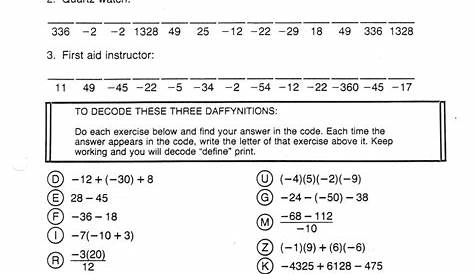 four choices math worksheet answers