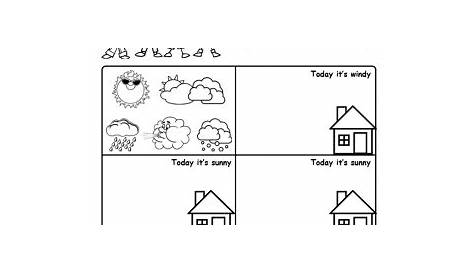 weather worksheet for kindergarten