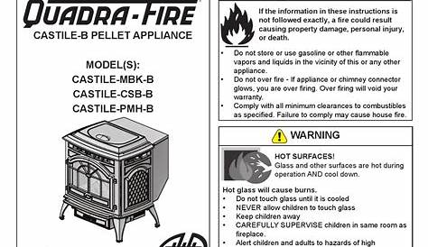 quadra fire 1100 i owner's manual