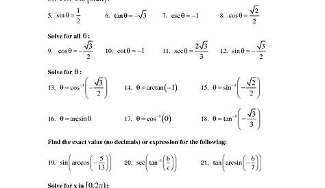 functions precalculus worksheets