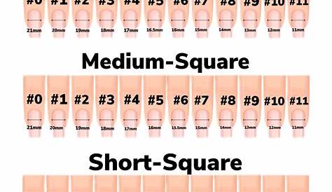 Press On Nails Sizing Charts For Lengths/Shapes – Embellishedbeauties