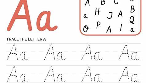 Letter A Tracing and Fun Worksheet - KidzeZone