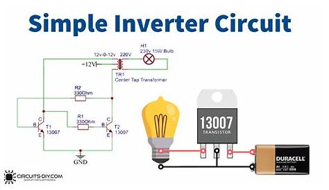 Simple Inverter Circuit using MJE13007 Transistors
