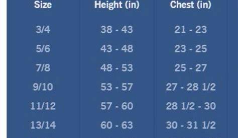 size chart abercrombie and fitch