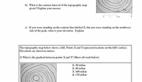 topographic map worksheets printable