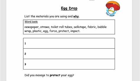 Egg Drop - Science gravity experiment worksheet and PPT | Teaching