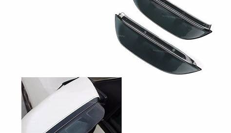 For Honda Civic 2016 2017 2x Door Wing Rearview Mirror Rain Eyebrow
