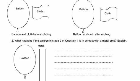Worksheet on Static Electricity