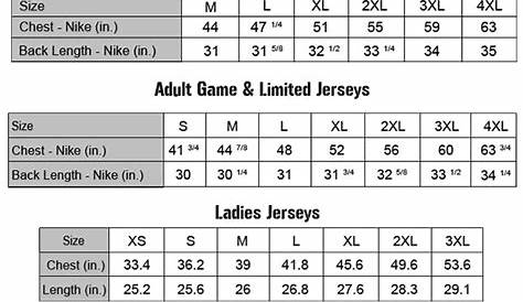 34 HQ Images Nba Jersey Size Chart Cm : Products Sizing Culture Kings