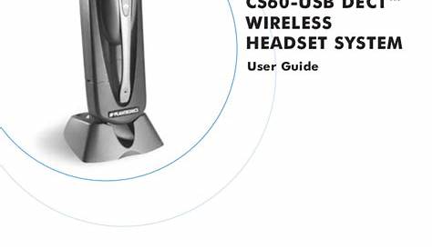 plantronics cs50 wireless headset user manual