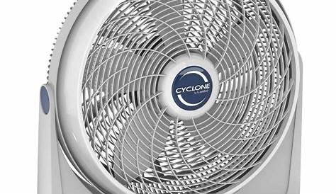 Lasko Cyclone Power Circulator 20 in. 3 Speed White Floor Fan with