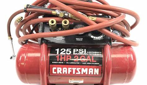 Lot - Craftsman 125 PSI 1HP 2 Gallon Air Compressor