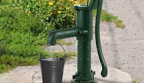 VEVOR Black/Green Hand Water Pump/Stand Cast Iron Garden Deep Well
