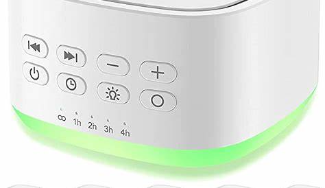 Magicteam White Noise Machine 10 Colors Lights and 25 Soothing Sounds