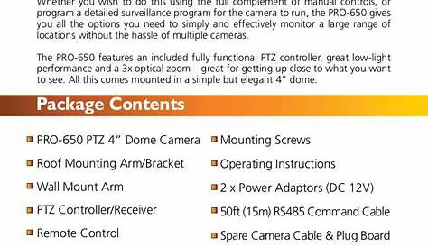 PDF manual for Swann Security Camera SW331-PR6