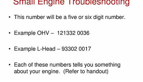 Small Engine Troubleshooting Guide