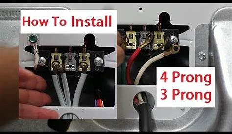 How To Install 4 Prong and 3 Prong Dryer Cord - YouTube