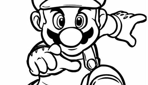 Super Mario Coloring Page To Print Printable Kids Colouring Pages
