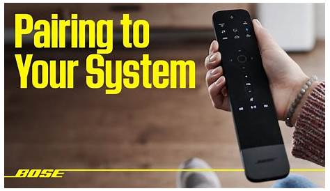 Bose Soundbar Universal Remote – Pairing to Your System - YouTube
