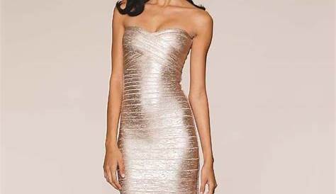 Hervé Léger Trend: Precious Metal | Sparkly dress, Beautiful dresses