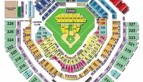 Petco Park, San Diego CA - Seating Chart View