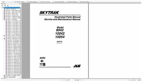 JLG SkyTrak TeleHandler 8042 10042 10054 Operation, Service & Parts Manuals