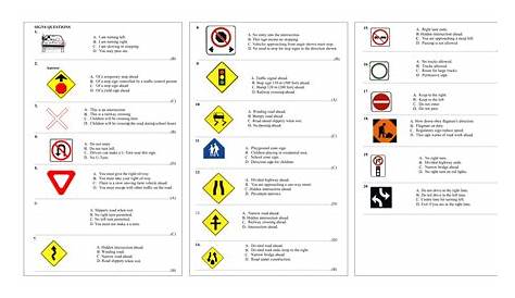 10 Best Road Sign Practice Test Printable PDF for Free at Printablee