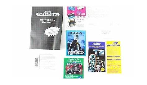 Original Sega Genesis Instruction Manual and Cards | eBay