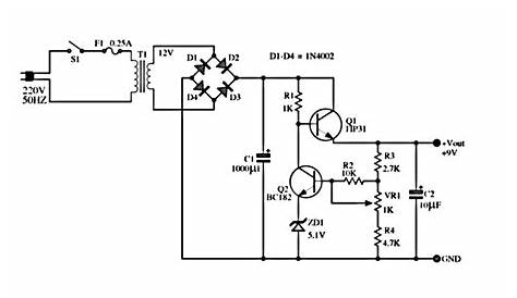 6 - 12 Volt Adjustable Power Supply Circuit Schematic Diagram under