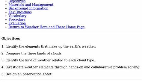 Weather Lesson 2 Lesson Plan for 3rd - 4th Grade | Lesson Planet