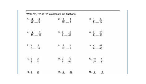 Grade 3 Math Worksheets: Comparing fractions | K5 Learning