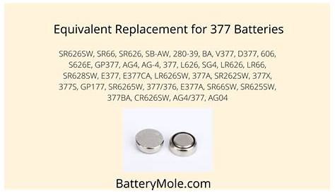 The 377 Watch Battery and Equivalents