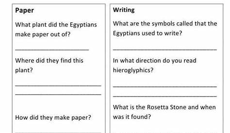 hieroglyphics 5th grade worksheet