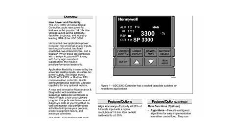Honeywell UDC3300 Universal Digital Controller Specification | Manualzz