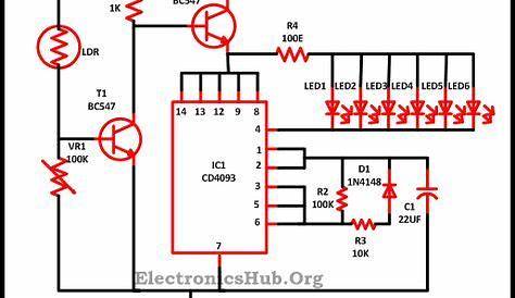 LED Christmas Lights Circuit | Electronic circuit projects, Led