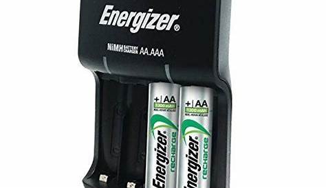 Energizer Recharge Basic Charger With 2 AA NiMH Rechargeable Batteries