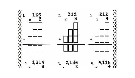 multiplication with partial products worksheets