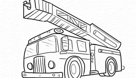 Print & Download - Educational Fire Truck Coloring Pages Giving Three