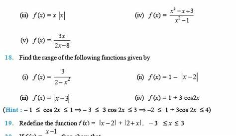 functions and relations worksheets answers
